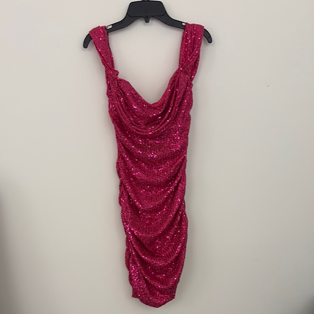 Sparkling Pink Sequin Dress